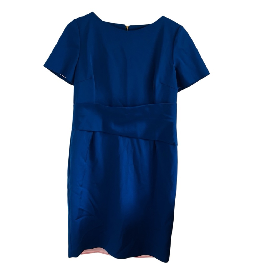 The Fold Fixed Wrap Blue Dress